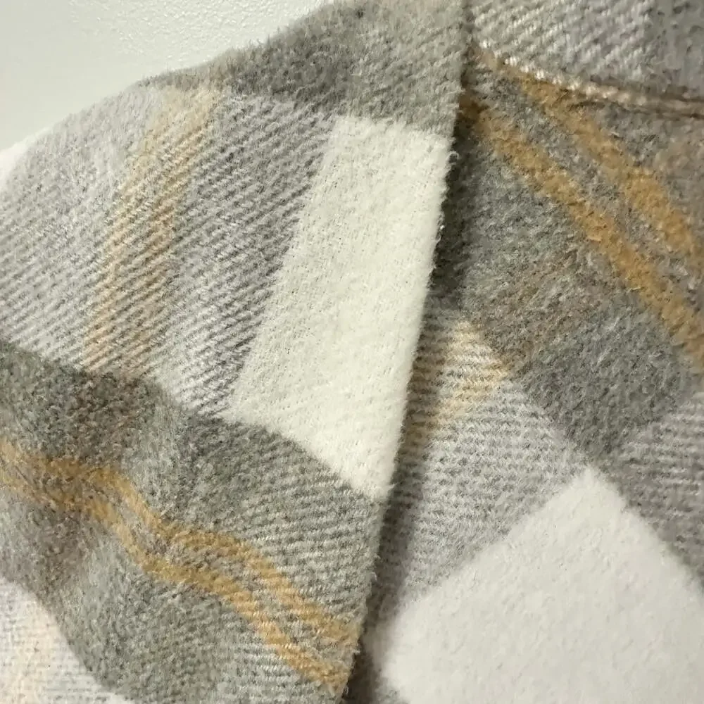 Kensie Jeans Button Down Flannel Plaid Shacket - Picture 7 of 12